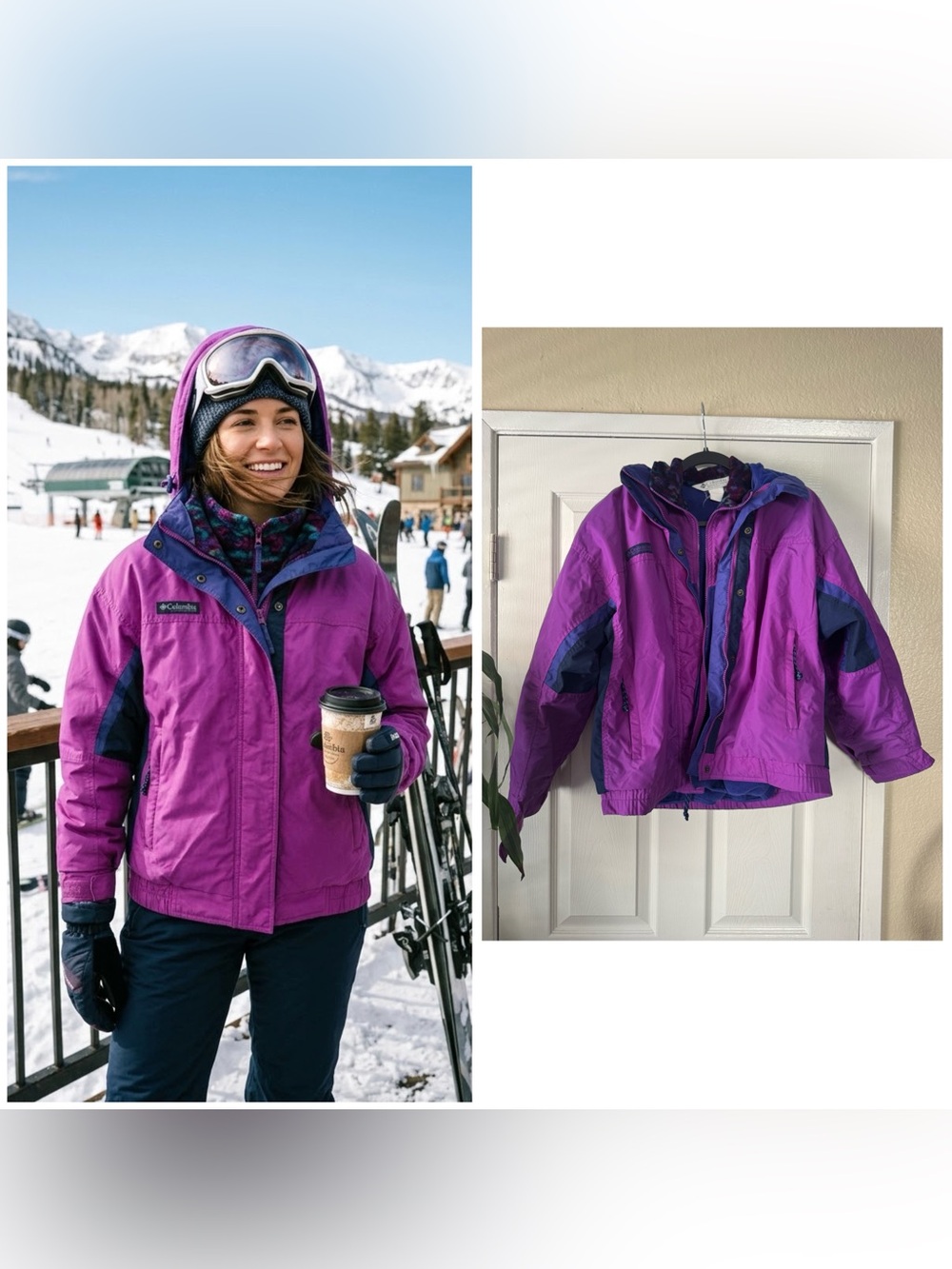 VTG Columbia Bugaboo 2 Piece Ski and Snow Fleece Liner, Small